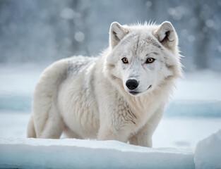 Arctic Wolf in the frozen north - 761353789