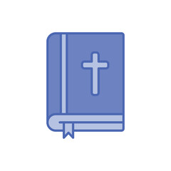 Fototapeta premium Duo Tone Bible vector icon