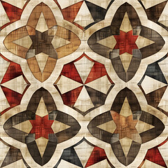 abstract symmetry pattern with mid century color and style