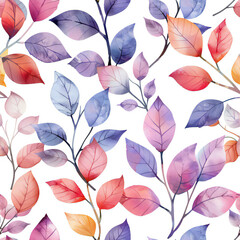 Fototapeta premium colourful seamless floral pattern ornament in watercolour