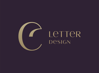 Letter C logo icon design. Classic style luxury monogram.
