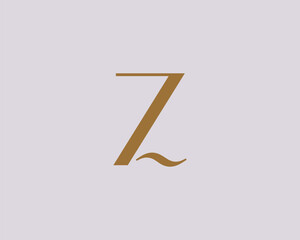 Letter Z logo icon design. Classic style luxury monogram.