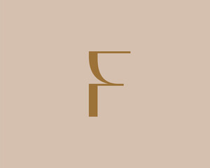 Letter F logo icon design. Classic style luxury monogram.
