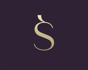 Letter S logo icon design. Classic style luxury monogram.