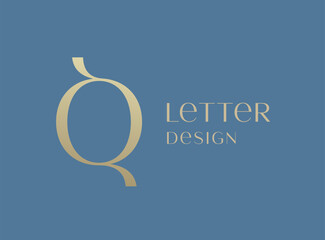 Letter Q logo icon design. Classic style luxury monogram.
