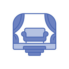 Duo Tone Wedding Stage vector icon