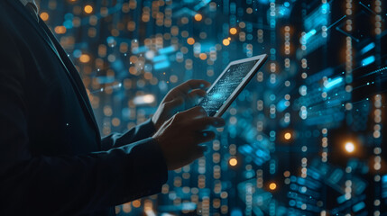 person using a tablet