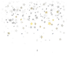 Gold and silver confetti transparent PNG overlays