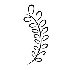 hand drawn laurel wreath