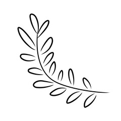 hand drawn laurel wreath