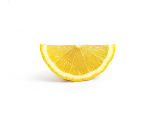 Ripe slice lemon, transparent background