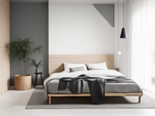Minimalist Neutral Color Tones Bedroom Interior Design with Serene Ambiance