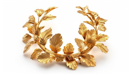 Symbolic Golden Laurel Wreath Still Life