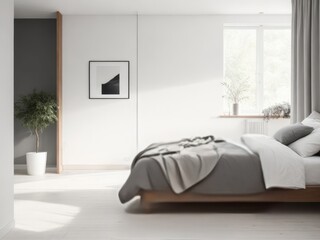 Minimalist Neutral Color Tones Bedroom Interior Design with Serene Ambiance