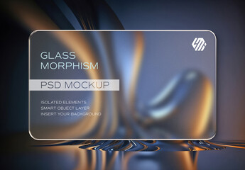 Frosted Glass Morphism Mockup. Generative Ai Background