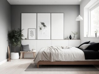 Minimalist Neutral Color Tones Bedroom Interior Design with Serene Ambiance