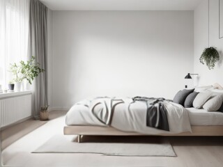 Minimalist Neutral Color Tones Bedroom Interior Design with Serene Ambiance