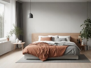 Minimalist Neutral Warm Color Tones Bedroom for Cozy Relaxation