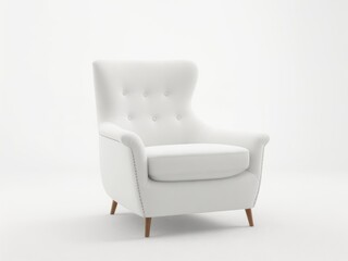 White Couch Lounge Chair for Realistic Mockup Scene