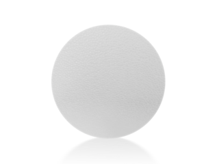 Styrofoam padding for product, transparent background