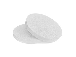 Styrofoam padding for product, transparent background
