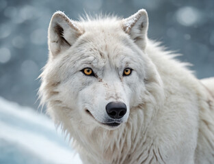 Arctic Wolf in the frozen north - 761364753