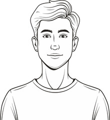 Confident Man Vector Sketch