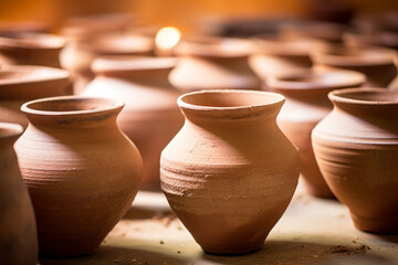 Fototapeta na wymiar Handicrafts from clay