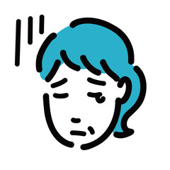 落ち込んでいるミドルエイジの女性の顔
