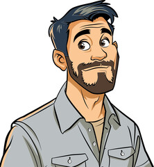 Confident Man Vector Illustration