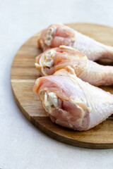 Fototapeta na wymiar Raw chicken legs, meat for cooking