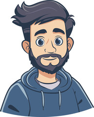 Obraz premium Thoughtful Man Vector Model