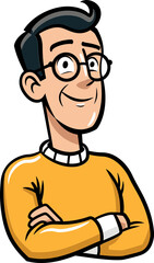 Playful Man Vector Drawing