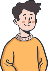 Thoughtful Man Vector Model