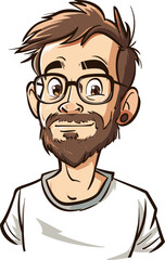 Happy-Go-Lucky Man Vector Figure