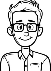 Cheerful Man Vector Cartoon