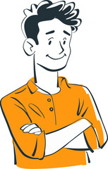 Confident Man Vector Sketch