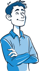 Confident Man Vector Clipart