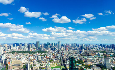 東京　渋谷から望む都心全景