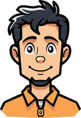 Naklejka premium Confident Man Vector Sketch