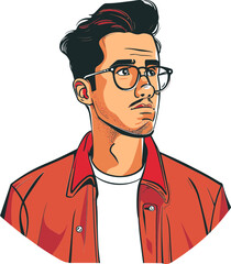 Tech-Savvy Man Vector Portrait