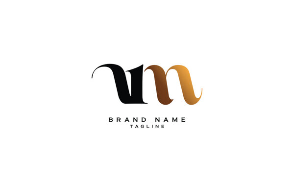 VNM, VMN, NVM, NMV, MNV, MVN, VN, NV, Abstract initial monogram letter alphabet logo design