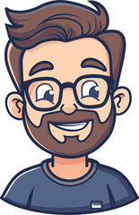 Adventure Photographer Man Vector Drawing