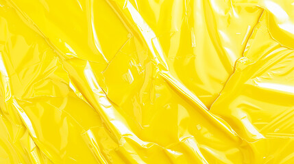 Yellow glossy vinyl taped texture background. Generative Ai.