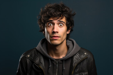 Obraz premium Man with surprised expression on his face