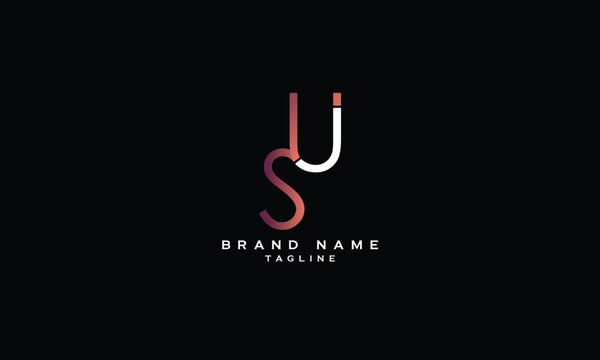 SUJ, SJU, USJ, UJS, JUS, JSU, Abstract initial monogram letter alphabet logo design
