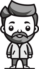 Fototapeta premium Retro Gamer Man Vector Concept