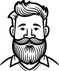 Wellness Advocate Man Vector Portrait