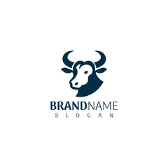 Bull head logo for a branding concept
