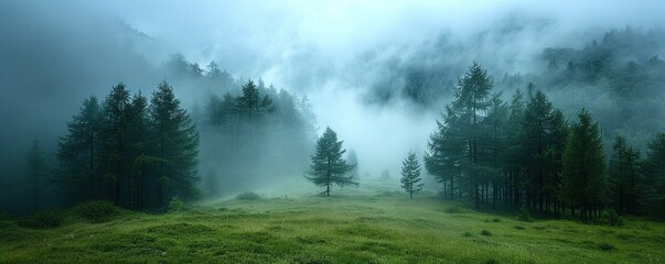 Misty forest